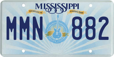 MS license plate MMN882