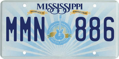 MS license plate MMN886