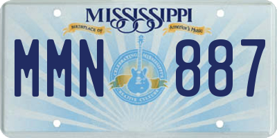 MS license plate MMN887