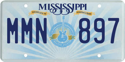 MS license plate MMN897