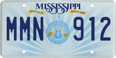 MS license plate MMN912