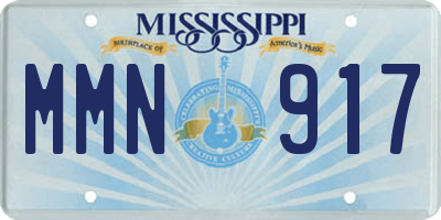 MS license plate MMN917