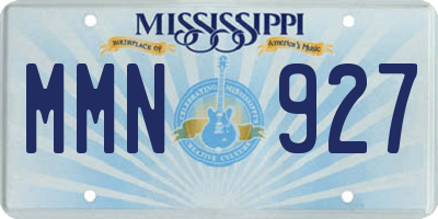 MS license plate MMN927