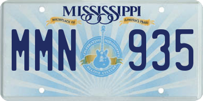 MS license plate MMN935