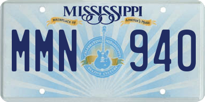MS license plate MMN940