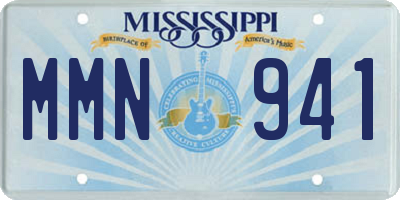 MS license plate MMN941