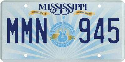 MS license plate MMN945