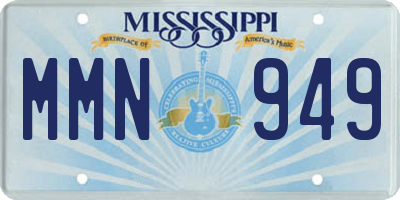 MS license plate MMN949