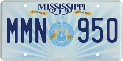 MS license plate MMN950