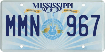 MS license plate MMN967