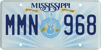 MS license plate MMN968