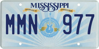 MS license plate MMN977
