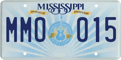 MS license plate MMO015