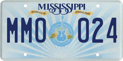 MS license plate MMO024