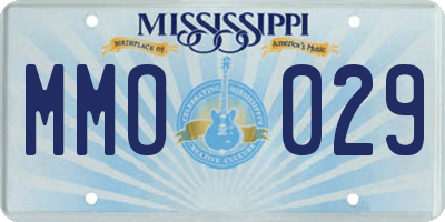 MS license plate MMO029