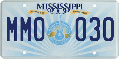 MS license plate MMO030