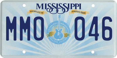 MS license plate MMO046