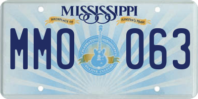 MS license plate MMO063