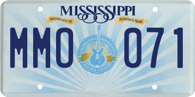 MS license plate MMO071