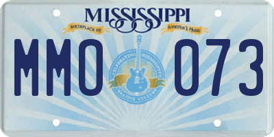 MS license plate MMO073