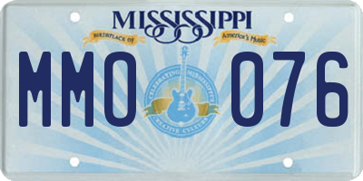 MS license plate MMO076