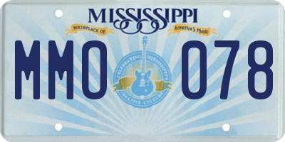 MS license plate MMO078