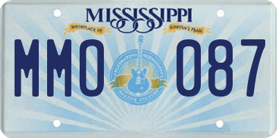 MS license plate MMO087