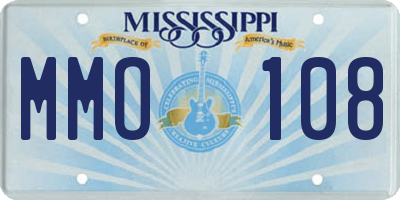 MS license plate MMO108