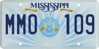 MS license plate MMO109