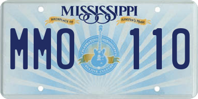 MS license plate MMO110
