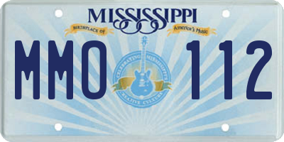 MS license plate MMO112