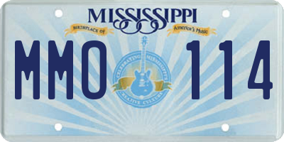 MS license plate MMO114