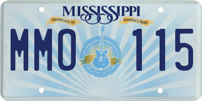 MS license plate MMO115