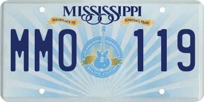 MS license plate MMO119