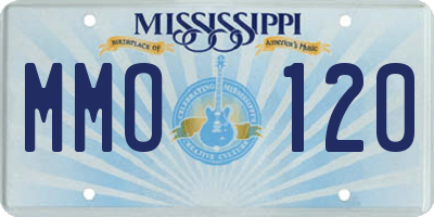 MS license plate MMO120