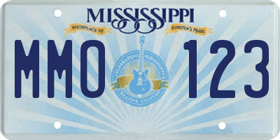 MS license plate MMO123