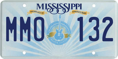 MS license plate MMO132