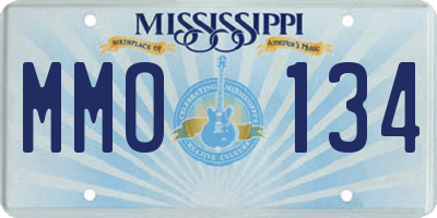 MS license plate MMO134