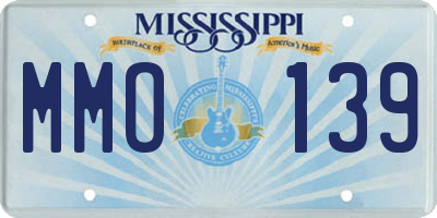MS license plate MMO139