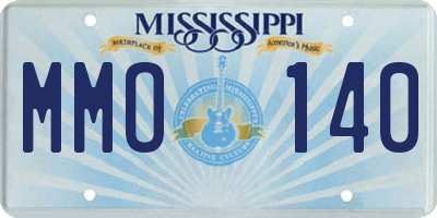 MS license plate MMO140