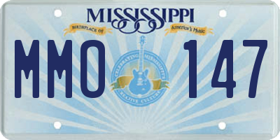 MS license plate MMO147