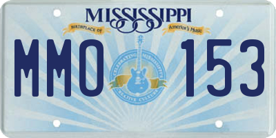MS license plate MMO153