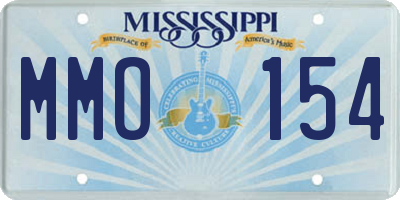 MS license plate MMO154