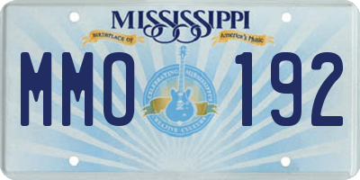 MS license plate MMO192