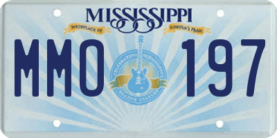 MS license plate MMO197