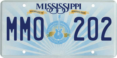 MS license plate MMO202