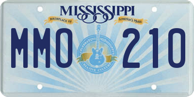 MS license plate MMO210