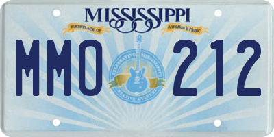 MS license plate MMO212