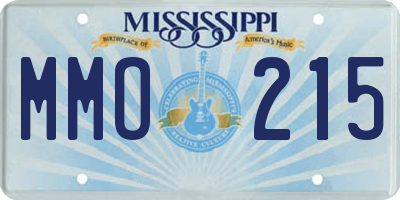 MS license plate MMO215