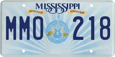 MS license plate MMO218